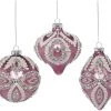 The Christmas Palace MARK ROBERTS 5" PINK GRAND JEWEL ORNAMENTS ASSORTED SET OF 6 Christmas Ornaments