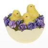 The Christmas Palace Easter MARK ROBERTS 5" CHICKS ON EGG WITH FLOWERS