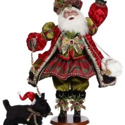 The Christmas Palace Santas MARK ROBERTS 2 FT HIGHLAND PLAID SANTA