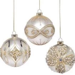 The Christmas Palace Christmas Ornaments MARK ROBERTS 3" SPARKLING JEWEL ORNAMENT ASSORTED SET OF 6