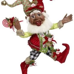 The Christmas Palace MARK ROBERTS 10.5" SMALL AFRICAN AMERICAN CANDY DANDY ELF