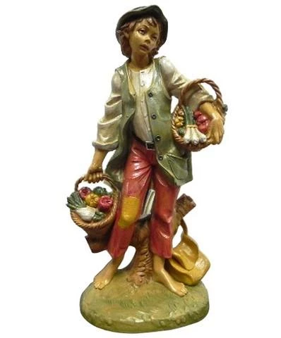 The Christmas Palace 12" GREEN GROCER FIGURINE Nativity & Stables 1 The Christmas Palace 12" GREEN GROCER FIGURINE Nativity & Stables