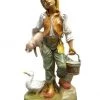 The Christmas Palace 12" PEASANT MAN WITH PIG FIGURINE Nativity & Stables