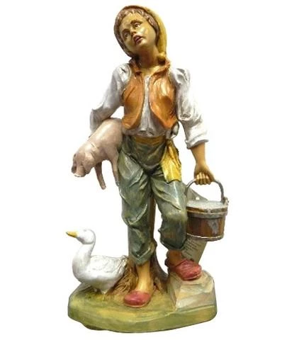 The Christmas Palace 12" PEASANT MAN WITH PIG FIGURINE Nativity & Stables 1 The Christmas Palace 12" PEASANT MAN WITH PIG FIGURINE Nativity & Stables