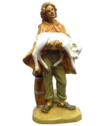 The Christmas Palace 12" PEASANT MAN WITH LAMB FIGURINE Nativity & Stables 1 The Christmas Palace 12" PEASANT MAN WITH LAMB FIGURINE Nativity & Stables