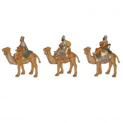 The Christmas Palace 5" SET OF 3 CAMELS Nativity & Stables