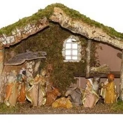 The Christmas Palace Nativity & Stables 20" STABLE INCLUDES 8 FIGURINES