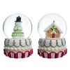 The Christmas Palace Water Lanterns 5" CHRISTMAS CANDY WATER GLOBE ASSORTED SET OF 2