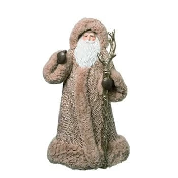 The Christmas Palace Santas 18" COZY SANTA WITH FIG STAFF 1 The Christmas Palace Santas 18" COZY SANTA WITH FIG STAFF