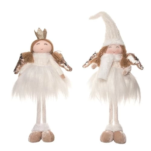 The Christmas Palace 27" WHITE STANDING PLUSH ANGELS ASSORTED SET OF 2 1 The Christmas Palace 27" WHITE STANDING PLUSH ANGELS ASSORTED SET OF 2