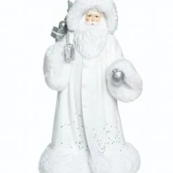 The Christmas Palace Santas 17" WHITE GLAMOUR SANTA