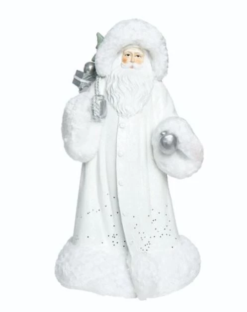 The Christmas Palace Santas 17" WHITE GLAMOUR SANTA 1 The Christmas Palace Santas 17" WHITE GLAMOUR SANTA