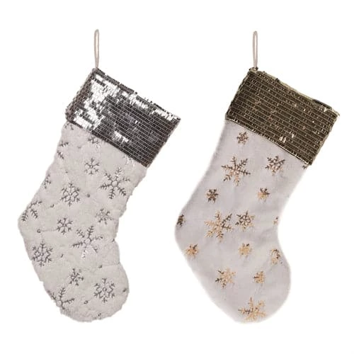 The Christmas Palace 22" SNOWFLAKE SEQUIN STOCKING Skirts & Stockings 1 The Christmas Palace 22" SNOWFLAKE SEQUIN STOCKING Skirts & Stockings