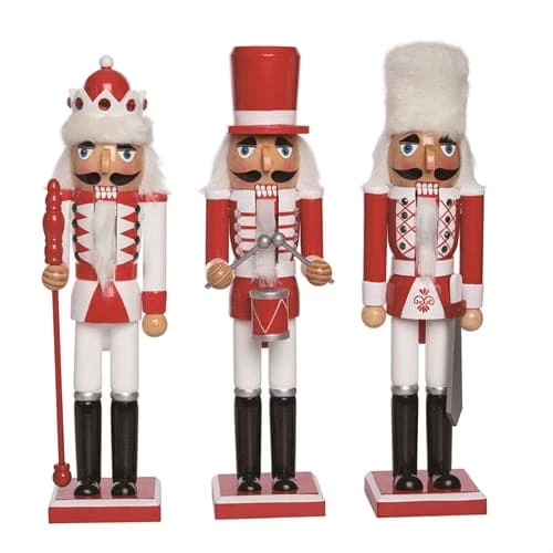 The Christmas Palace Nutcrackers 15" RED & WHITE NUTCRACKER ASSORTED SET OF 3 1 The Christmas Palace Nutcrackers 15" RED & WHITE NUTCRACKER ASSORTED SET OF 3