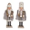 The Christmas Palace 15" GOLD & SILVER NUTCRACKERS WITH CAPE ASSORTED SET OF 2
