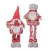 The Christmas Palace Elves 18" PLAID BAKER STANDING GNOME ASSORTED SET OF 2