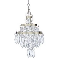 The Christmas Palace 3" CLEAR BEAD CHANDELIER ORNAMENT SET OF 8