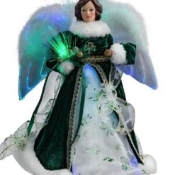 The Christmas Palace 12" LED FIBER OPTIC IRISH ANGEL TREE TOPPER