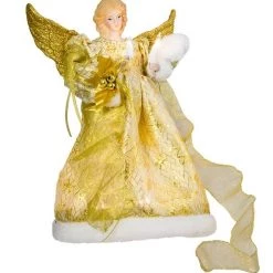 The Christmas Palace 12" GOLD ANGEL TREE TOPPER Angels & Toppers