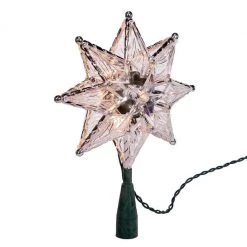 The Christmas Palace Angels & Toppers 8" CLEAR STAR TREE TOPPER WITH 10 LIGHTS