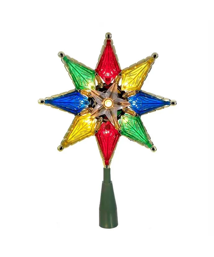 The Christmas Palace 8" TREE TOPPER MULTI COLOR STAR WITH 10 LIGHTS 1 The Christmas Palace 8" TREE TOPPER MULTI COLOR STAR WITH 10 LIGHTS