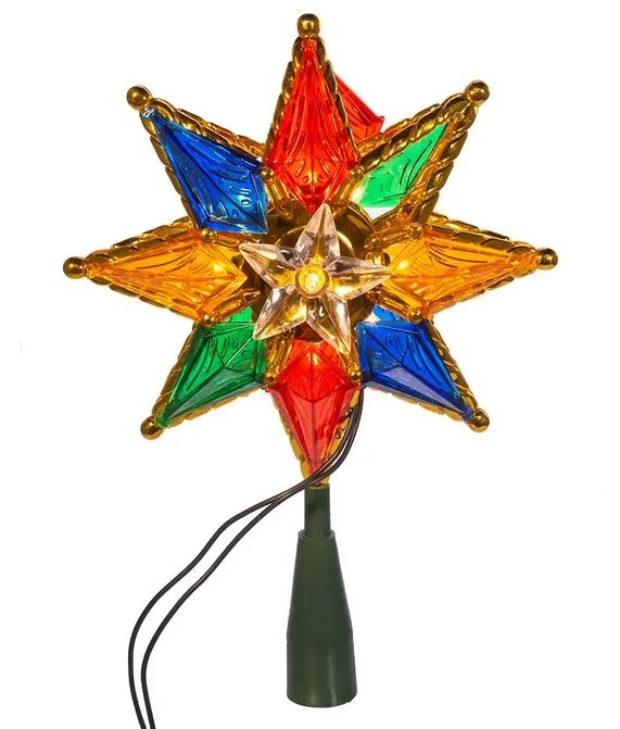 The Christmas Palace 8" TREE TOPPER MULTI COLOR STAR WITH 10 LIGHTS 3 The Christmas Palace 8" TREE TOPPER MULTI COLOR STAR WITH 10 LIGHTS