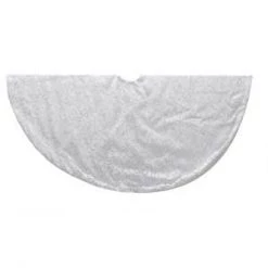 The Christmas Palace 48" SILVER GLITTER SWIRL TREE SKIRT