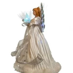 The Christmas Palace 12" FIBER OPTIC WHITE & SILVER ANGEL TREE TOPPER 8 The Christmas Palace 12