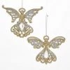 The Christmas Palace Christmas Ornaments 4" CHAMPAGNE ANGEL ORNAMENT ASSORTED SET OF 12