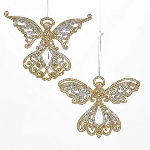 The Christmas Palace Christmas Ornaments 4" CHAMPAGNE ANGEL ORNAMENT ASSORTED SET OF 12 1 The Christmas Palace Christmas Ornaments 4" CHAMPAGNE ANGEL ORNAMENT ASSORTED SET OF 12