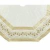 The Christmas Palace 54" IVORY & GOLD PINECONE ACCENTED TREESKIRT