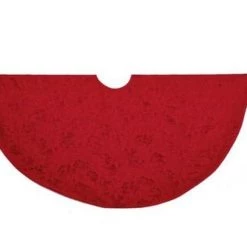 The Christmas Palace 54" RED POINSETTIA TREE SKIRT