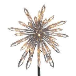 The Christmas Palace Sales 4 The Christmas Palace Angels & Toppers 11" CRYSTAL SNOWFLAKE TREE TOPPER WITH 30 LIGHTS