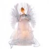 The Christmas Palace 14" WHITE FIBER OPTIC ANGEL TREE TOPPER