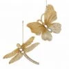 The Christmas Palace 4" GOLD BUTTERFLY & DRAGONFLY ORNAMENT SET OF 12 Christmas Ornaments