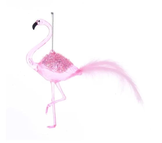 The Christmas Palace 6" PINK DECO FLAMINGO ORNAMENT SET OF 12 1 The Christmas Palace 6" PINK DECO FLAMINGO ORNAMENT SET OF 12