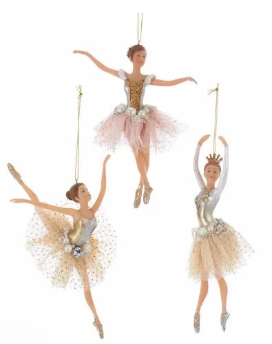 The Christmas Palace Christmas Ornaments 7" PINK & GOLD BALLERINA ORNAMENT SET OF 3 1 The Christmas Palace Christmas Ornaments 7" PINK & GOLD BALLERINA ORNAMENT SET OF 3