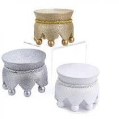 The Christmas Palace 5" NUTCRACKER GLITTER BASES SET OF 3 Nutcrackers