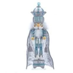 The Christmas Palace Nutcrackers 19" HOLLYWOOD ARCTIC BLUE & SILVER KING NUTCRACKER