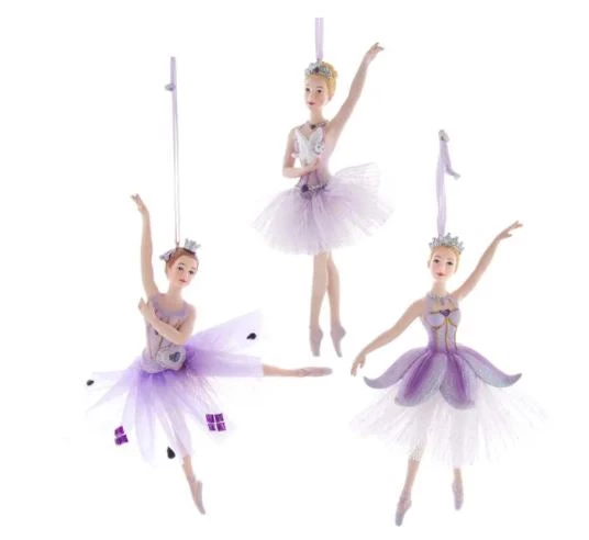 The Christmas Palace Christmas Ornaments 6" ROYAL SLPENDOR PURPLE & SILVER BALLERINA ORNAMENT SET OF 3 1 The Christmas Palace Christmas Ornaments 6" ROYAL SLPENDOR PURPLE & SILVER BALLERINA ORNAMENT SET OF 3