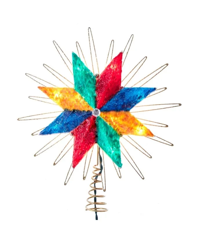 The Christmas Palace 12" MULTI STAR TREE TOPPER WITH 10 LIGHTS 1 The Christmas Palace 12" MULTI STAR TREE TOPPER WITH 10 LIGHTS