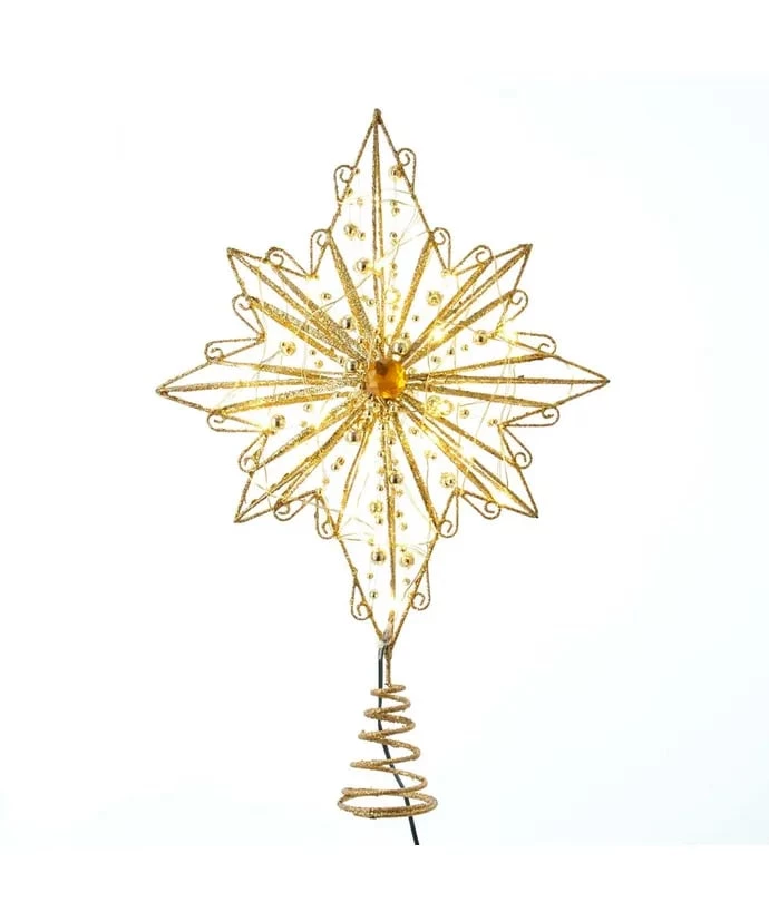 The Christmas Palace Angels & Toppers 15" 30 LIGHT FAIRY GOLD STAR TREE TOPPER 1 The Christmas Palace Angels & Toppers 15" 30 LIGHT FAIRY GOLD STAR TREE TOPPER
