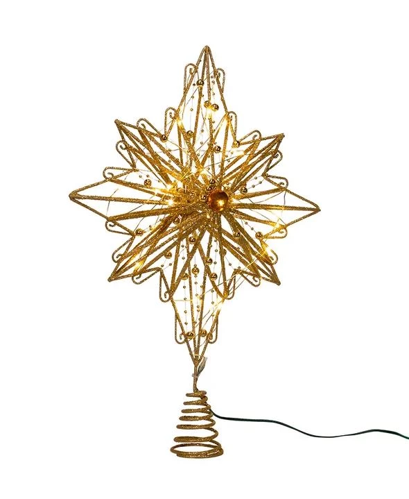 The Christmas Palace Angels & Toppers 15" 30 LIGHT FAIRY GOLD STAR TREE TOPPER 2 The Christmas Palace Angels & Toppers 15" 30 LIGHT FAIRY GOLD STAR TREE TOPPER