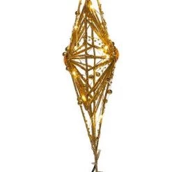 The Christmas Palace Angels & Toppers 15" 30 LIGHT FAIRY GOLD STAR TREE TOPPER 5 The Christmas Palace Angels & Toppers 15