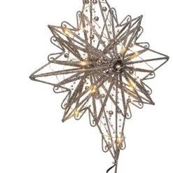 The Christmas Palace 15" SILVER FAIRY STAR TREE TOPPER Angels & Toppers 5 The Christmas Palace 15