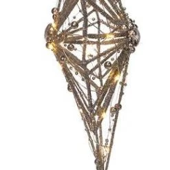 The Christmas Palace 15" SILVER FAIRY STAR TREE TOPPER Angels & Toppers