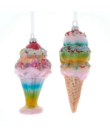 The Christmas Palace 6" PASTEL SPRINKLE ICE CREAMS SET OF 4 Christmas Ornaments 1 The Christmas Palace 6" PASTEL SPRINKLE ICE CREAMS SET OF 4 Christmas Ornaments
