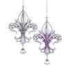 The Christmas Palace 6" ROYAL SPLENDOR FLEUR DE LIS ORNAMENT SET OF 12 Christmas Ornaments
