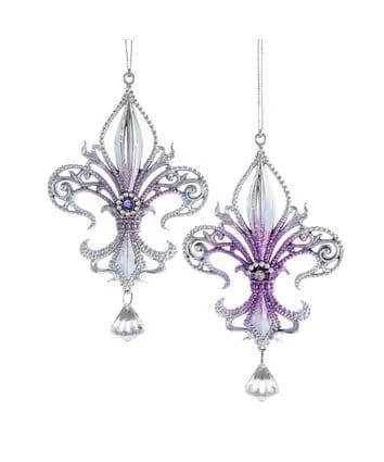 The Christmas Palace 6" ROYAL SPLENDOR FLEUR DE LIS ORNAMENT SET OF 12 Christmas Ornaments 1 The Christmas Palace 6" ROYAL SPLENDOR FLEUR DE LIS ORNAMENT SET OF 12 Christmas Ornaments
