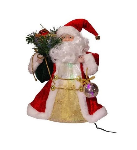 The Christmas Palace 12" FIBER OPTIC LED SANTA TREE TOPPER 1 The Christmas Palace 12" FIBER OPTIC LED SANTA TREE TOPPER